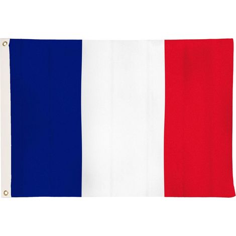 Enowelir Drapeaux de l'aricona - drapeau de la France avec 2 oeillets métalliques, résistants aux intempéries - drapeau national français 90 x 150 cm, tricolore
