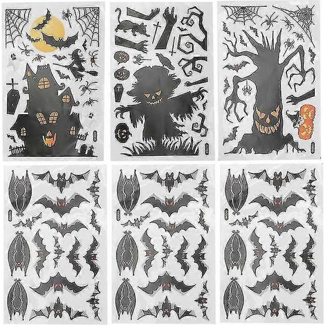 6 feuilles d'autocollants d'Halloween pour décorations d'Halloween (1/3)