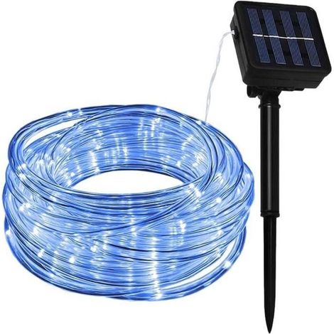 Guirlande Lumineuse Bleu Solaire Extérieur 10M 100LED tanche Tube Rope Guirlandes Lumineuses pour Jardin couleurs multiples (1/5)