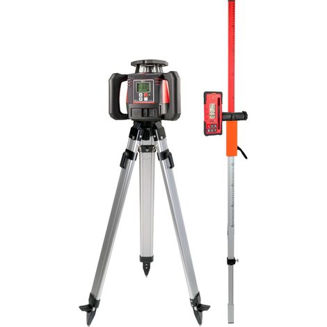 Levelfix 860HVS Laser digital rotatif double pente - SET avec trépied 1,8 m et mire de mesure - NETIM - 554801