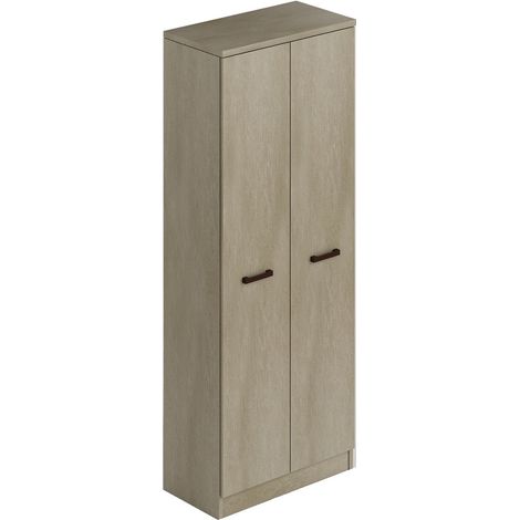 Armadio scarpiera argilla mobile due ante multiuso 6 ripiani cm h182x71x38