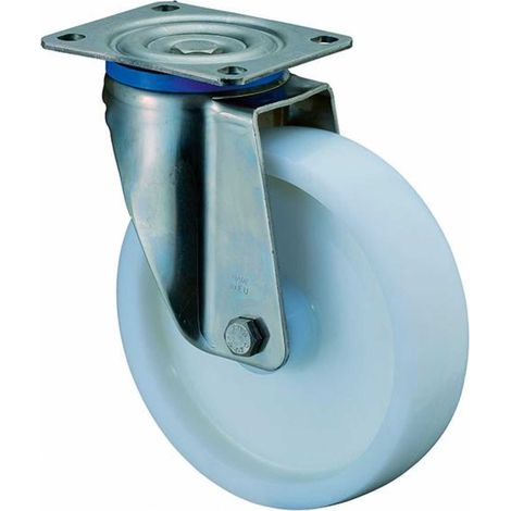 BS Rollen Lenkrolle HS100.B14, mit Platte, Durchmesser 125, B 45mm, 700kg, Kunststoff (1/3)
