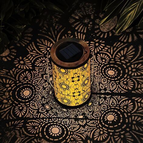 Lanterne solaire d'extérieur, étanche, en métal, motif tournesol Van Gogh, lampe solaire suspendue, éclairage LED extérieur pour jardin, allée, aménagement paysager, cadeau tournesol pour femme, maman (1/5)