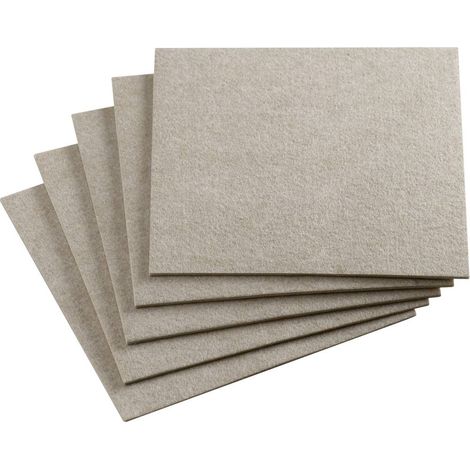 Metafranc WU0645506 Feltro quadrato, autoadesivo Beige (L x L) 200 mm x 200 mm 1 KIT