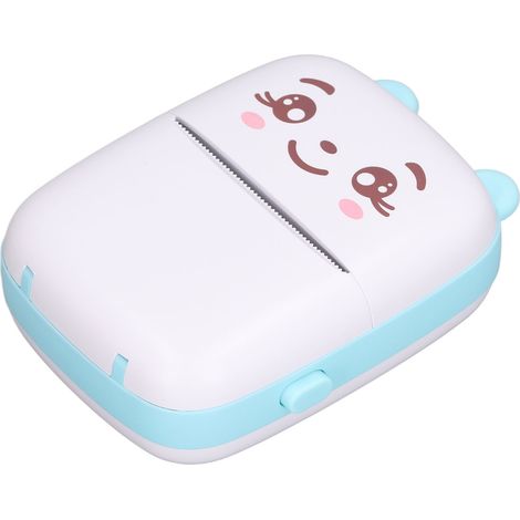 Mini imprimante thermique sans encre portable, machine d'impression Bluetooth, créateur d'étiquettes autocollantes et d'images bleue (1/5)
