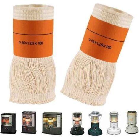 Mèches de poêle à pétrole 2 pièces – Fibre de verre et coton – Dimensions 95x2.5x180mm – Pour chauffage intérieur au kérosène - 95xt2 (1/5)