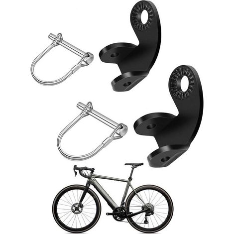 Kit d'attelage pour remorque de vélo, barre de remorquage noire avec goupille de verrouillage, adaptateur d'attelage, remorque de vélo (1/5)