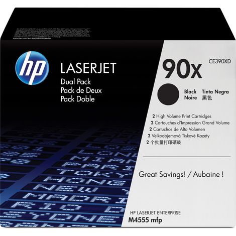 HP 90X 2 Pack High Yield Black Original LaserJet Toner Cartridges Cartuccia Toner 2 pz Originale (1/3)