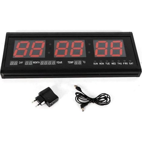 Horloge d\'intérieur horloge électronique, Rouge fait partie de la température (1/4)