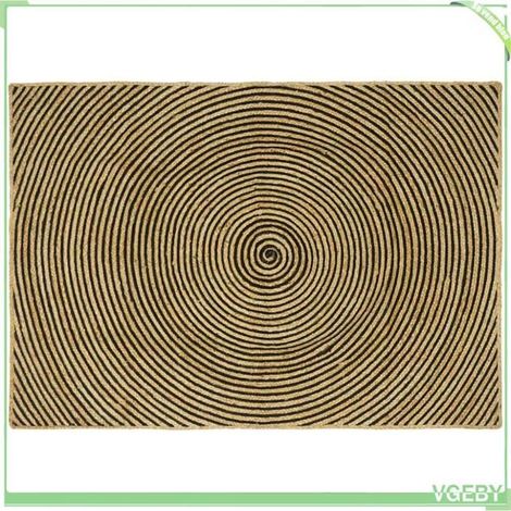 42010742 Tapis Naturel et Noir 120 x 170 cm Jute (1/5)