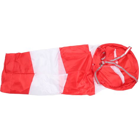 Windsack, leicht und robust, aus Polyester, zur Messung der Windrichtung, für Outdoor-Aktivitäten in Landwirtschaft und Industrie, rot, 100 cm, fluoreszierend (1/5)