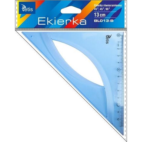 Carré isocèle bleu 13 cm