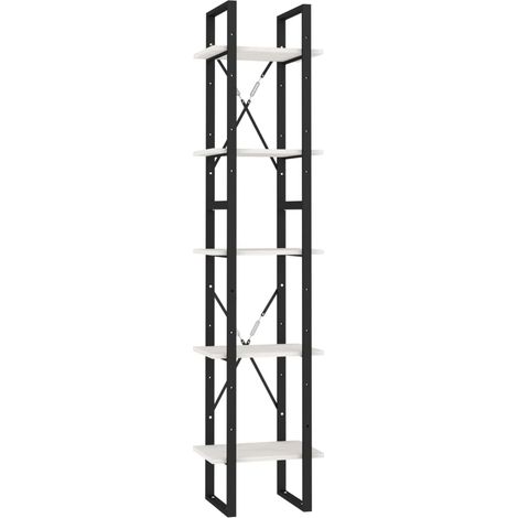 Maison Exclusive - Bücherregal 5 Fächer Weiß 40x30x175 cm Massivh