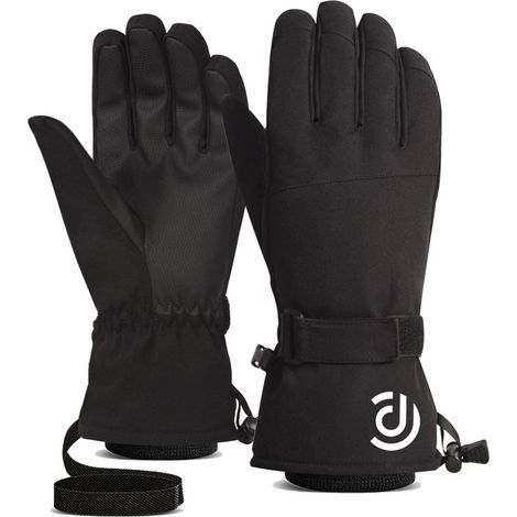 Gants tactiles d'hiver, gants de ski, gants d'hiver blancs chauds pour hommes et femmes, gants tactiles en coton à cinq doigts pour le cyclisme et le sport en extérieur, taille M