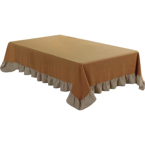 Leinentischdecke mit Lotuseffekt, pflegeleicht, waschbar, 100x140 cm, Gelb