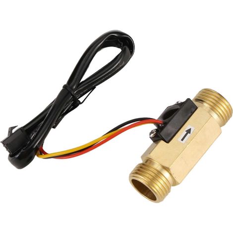 Capteur de débit d'eau 1/2PT, interrupteur de contrôle, débitmètre 1,5-30 L/min (1/5)