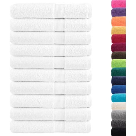 Serviettes de sauna de qualité supérieure SOLUND 10 pcs blanc CFW741420 (1/5)