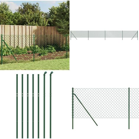 Cerca de alambre verde 1x10 m - Cerca verde - Cerca de acero