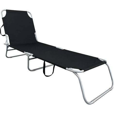 Spetebo – Transat de jardin pliable 3 pieds – Dossier réglable 4 positions – Cadre acier revêtu – Tissu Oxford 600D – Charge max 150 kg
