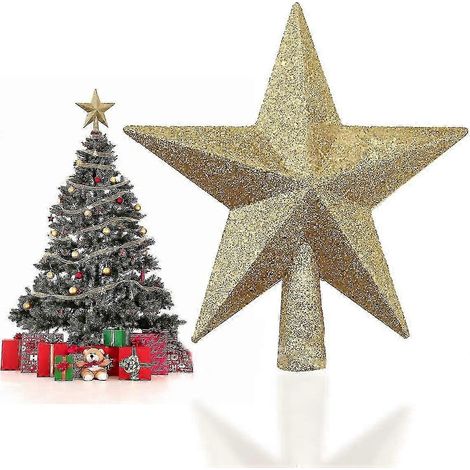Décoration de sapin de Noël, Étoile de Noël, Décoration de sapin de Noël étoile, Étoile de Noël pour sapin de Noël, Décorations de Noël (1/5)