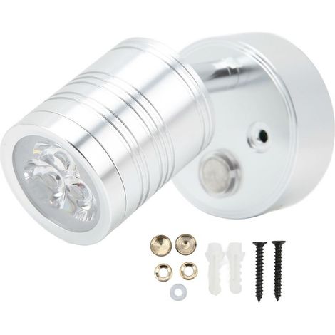 Lampe de lecture LED pour camping-car, lumière blanche chaude, variateur tactile, 12-30V, 3W, pour chambre à coucher, cabine, camion, remorque, bateau, Yacht (1/5)