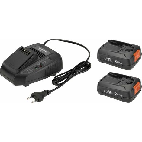 Gardena Starter-Kit P4A 2 Akkus + Ladegerät, 18 V, 2,5 Ah Ersatzakkus & Ladegeräte (1/4)