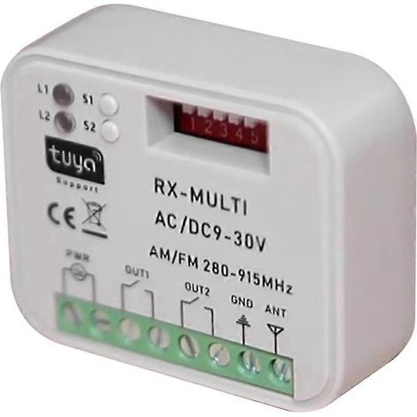 Récepteur universel multifréquence intelligent WiFi Tuya, relais de télécommande pour porte de garage et domotique Tuya WIFI DC9-30V-JXLGV (1/5)