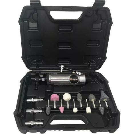 Kit Smerigliatrice Pneumatica Ad Aria Compressa 1/4 1/8 Accessori Punte (1/4)