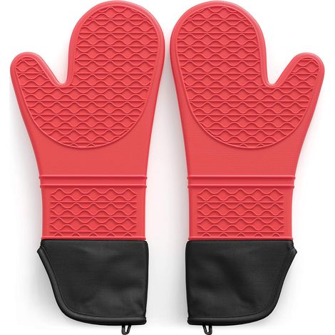 Gants de cuisine extra longs - Gants résistants à la chaleur Gants de cuisine en silicone (1/5)