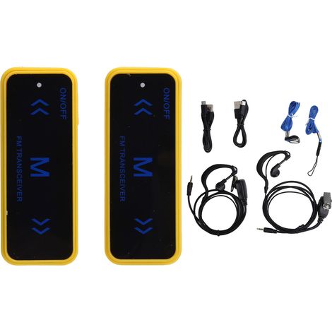 Talkies-Walkies Portables Enfants Longue Portée Radios Bidirectionnelles Jouets avec Dragonne Jaune (1/5)