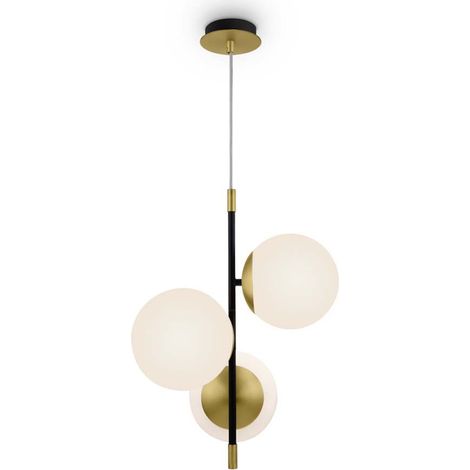 Nostalgia Plafonnier Globe doré mat, 3 lumières, E14 (1/5)