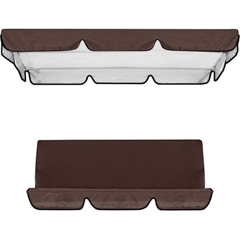 Housse Et Pare-Soleil Pour Fauteuil A Bascule - Tissu Oxford - Imperméable Et Anti-Uv - Pour Balancelle 3 Places - 1 Pièce (1/5)