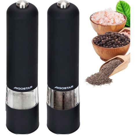 Aaigostar Macina Pepe e sale Elettrico a Batteria Pulsante One Touch Luce Led (1/5)