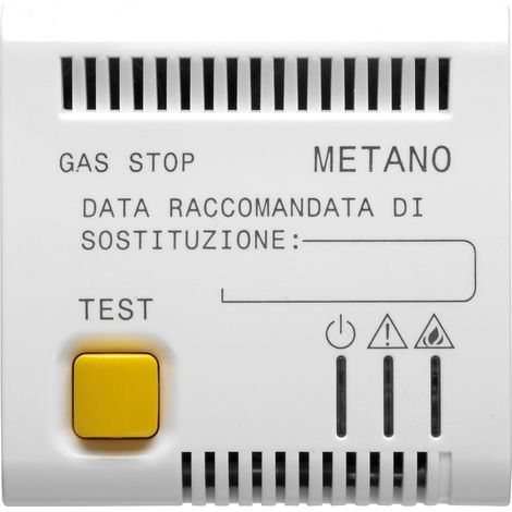 DETECTEUR CH4 2M 12V CA/CC BLANC SAT. GEWISS GW15712