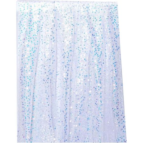 Chemin de table scintillant pour centre de table de banquet de mariage, nappe à sequins pour occasion formelle, table dressée, blanc A (1/5)