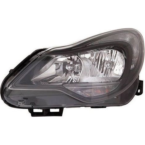 Phare avant gauche H1/H7 noir Opel Corsa D phase 2 2011-2014