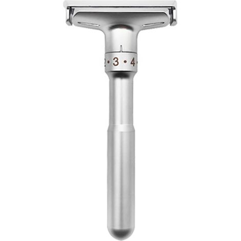 Tondeuse à barbe manuelle, tranchant réglable, outil de rasage Portable polyvalent pour hommes, argent (1/5)