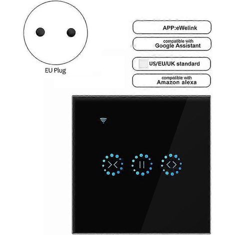 WiFi Smart Curtain Switch for Blinds Roller Shutter Electric Motorized Motor Remote Control Eu Plug