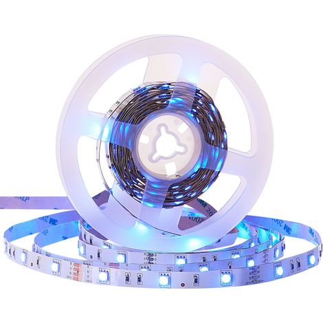 Tira LED con 16 colores 500 cm con mando a distancia y fuente de alimentación KIKORI