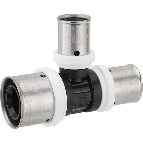 Pressfitting-T-Stück PPSU - reduziert - 26 x 3,0 - 16 x 2,0 - 20 x 2,0 mm für MV-Rohr