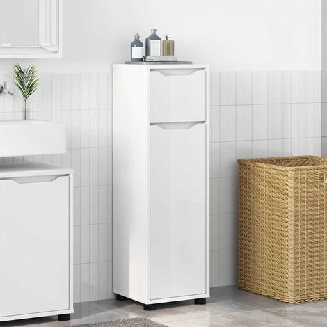 vidaXL Mobile da Bagno Bianco 30,5 x 30 x 101 cm Legno (1/5)