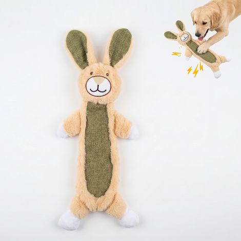 Lapin en peluche pour chien – jouet doux, sonore et ludique au format long (1/5)