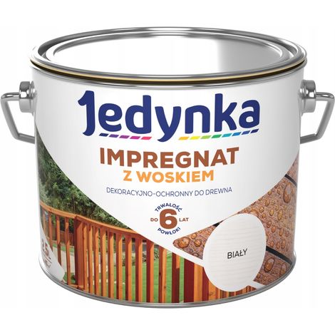 Jedynka Imprägnierung mit Wachs für Holz, DURCHHALTBARE BESCHICHTUNG weiß 2,5L 1 Stück. (1/2)