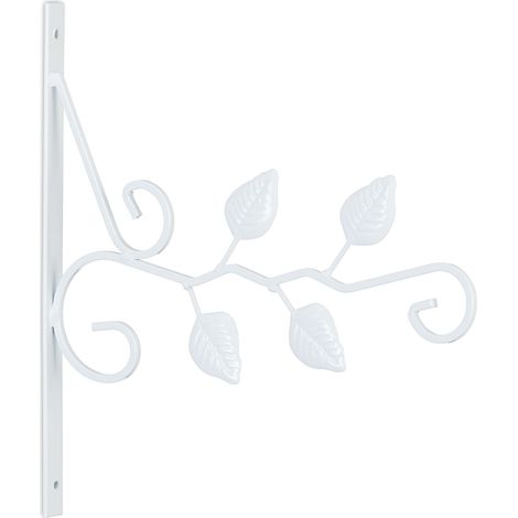 Set di 2 ganci da appendere a parete originali da giardino 35 x 10 x 15 cm in ferro nero 130012246
