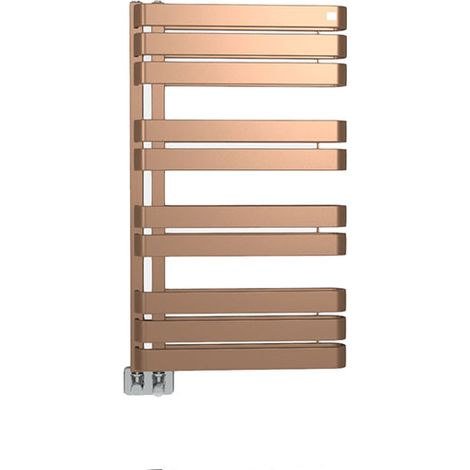 Sèche-serviette eau chaude cuivre lumineux de 1110mm de haut et 600mm de large - 857 Watt - WAR1110/600SGDBCO