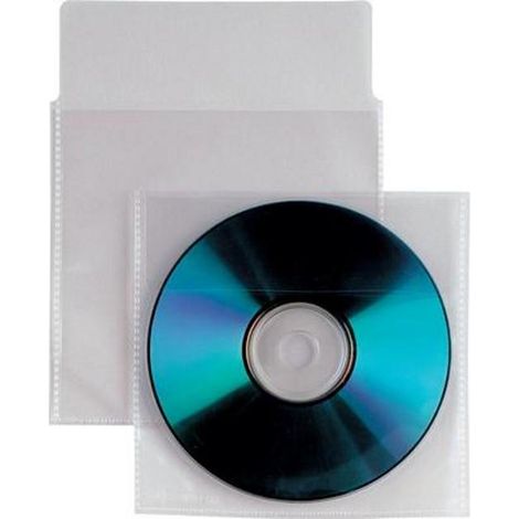 OEM Buste Porta CD/DVD in PPL 100 Micron Con Aletta e Biadesivi 100 pz (1/2)