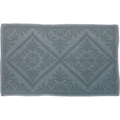 Tapis de bain Coton MOA 50x80cm Gris Argent Spirella (1/2)