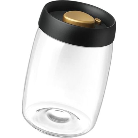 Kaffeedose – Vakuum-Kaffeedose – 1200 ml – Luftdichter Vorratsbehälter – Material: Glas – Mit manueller Vakuumpumpe – Hält Kaffeebohnen und gemahlenen Kaffee frisch – Stilvolles und modernes Design (1/5)