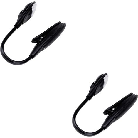 Lampe de lecture à pince réglable, lot de 2
