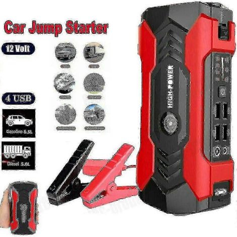Démarreur de voiture, chargeur de batterie externe 28 000 mAh, booster de batterie 12 V pour voiture et fourgonnette (1/5)